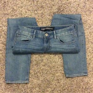Express skinny low rise jeans 4s