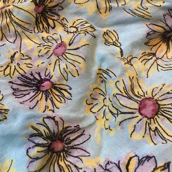 Betsey Johnson Accessories - Betsey Johnson floral scarf w/pom trim Betsey Johnson Accessories - Betsey Johnson floral scarf w/pom trim