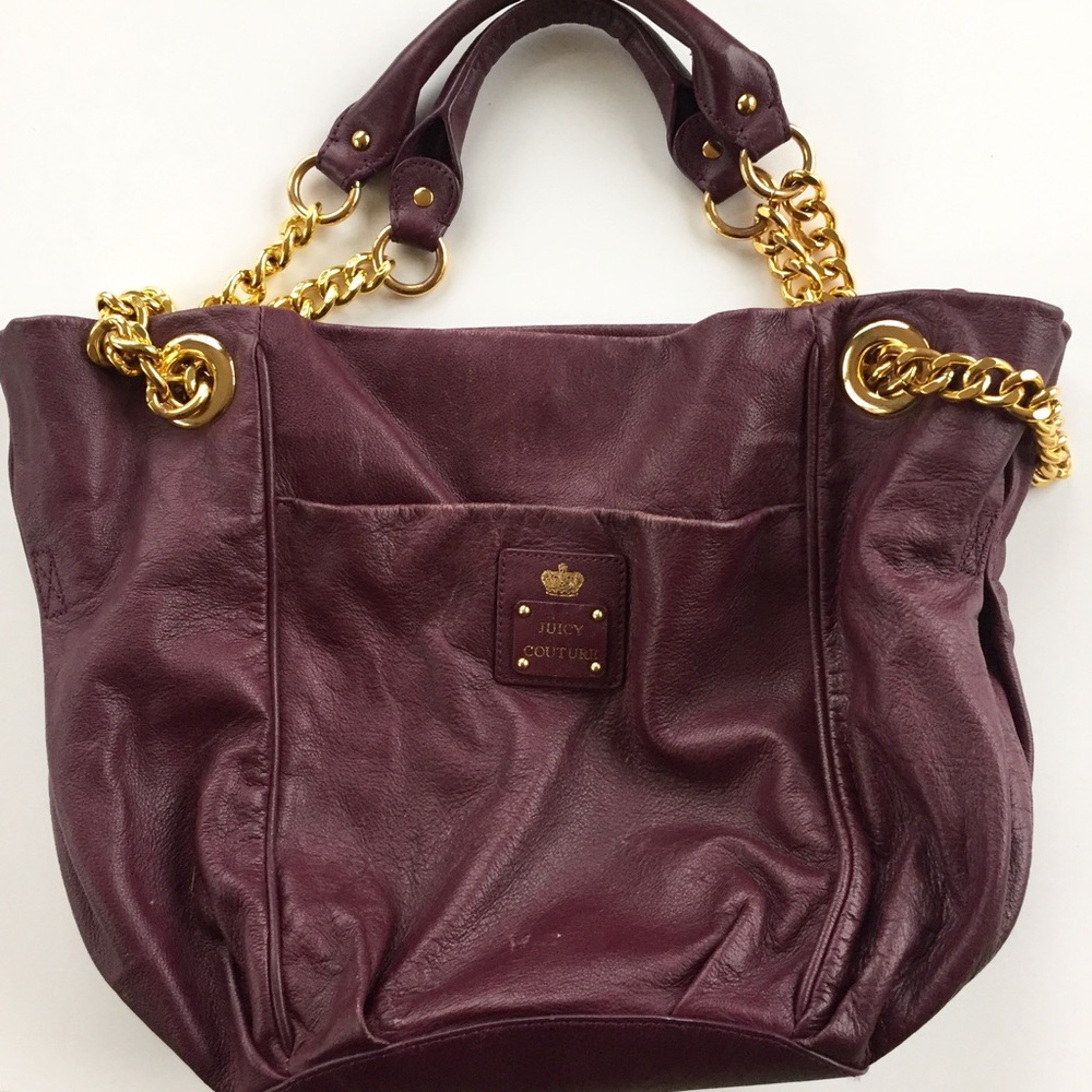 Juicy Couture Purple Gold Chain Purse Hand Bag