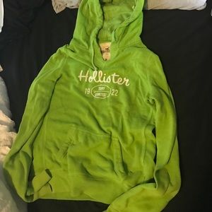 Hollister lime green hoodie