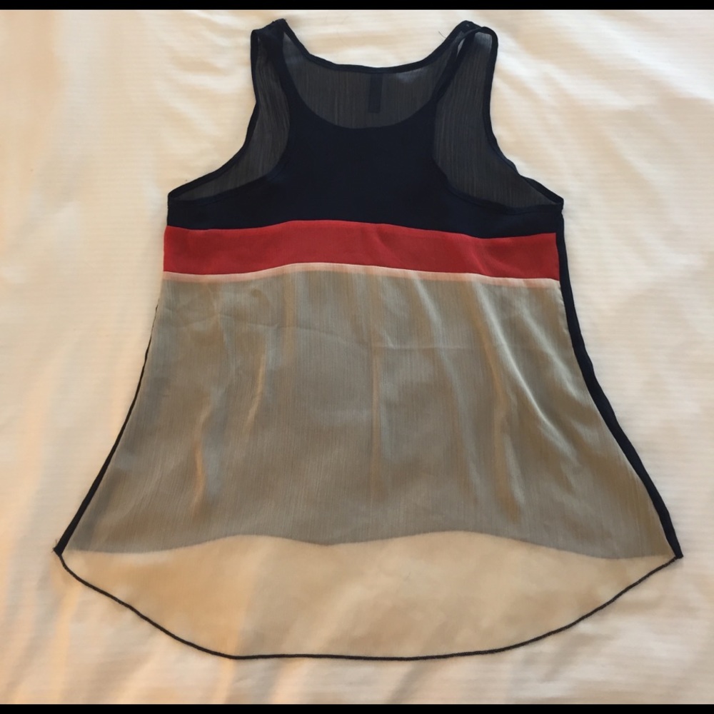 Colorblock Sheer Top