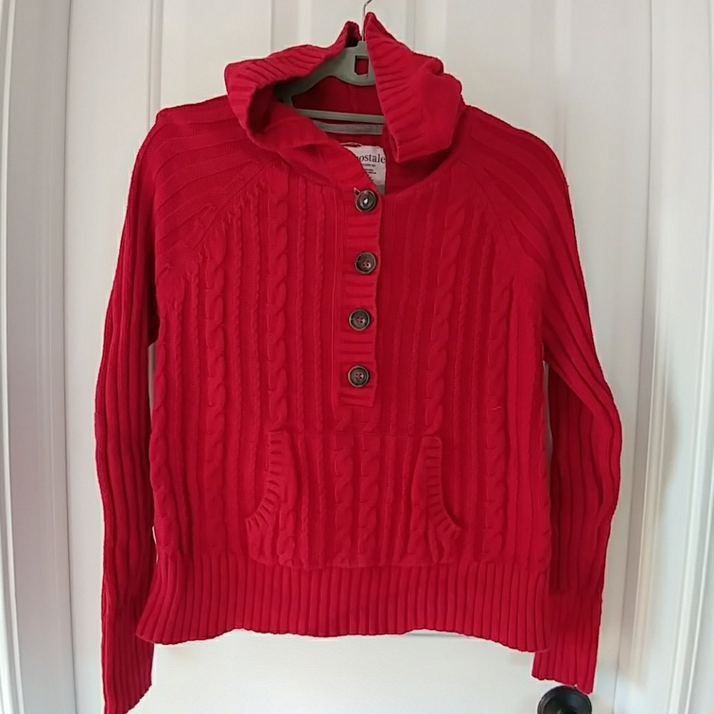 Aero Red cable knit sweater