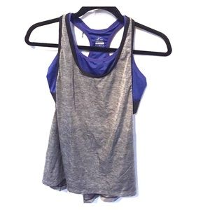 Nike dry fit athletic top racer back built in bra