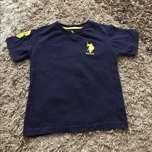 3T US Polo v-neck T shirt 👦🏼 navy blue