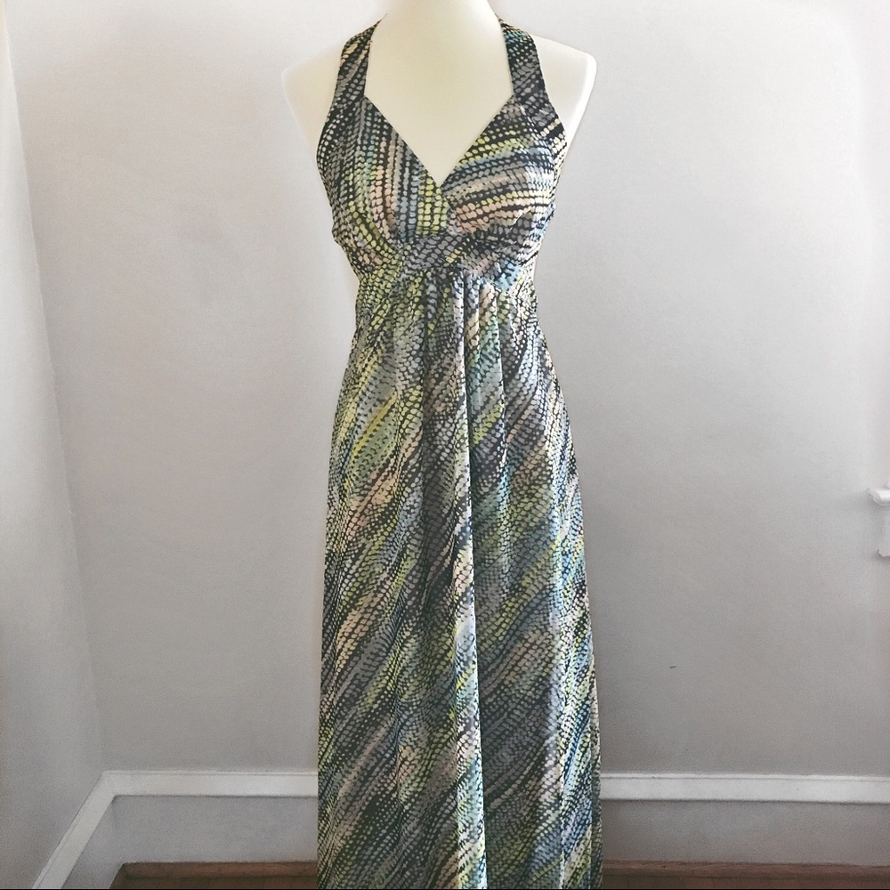 Armani Exchange Multi-Color Open-Back Maxi Dress