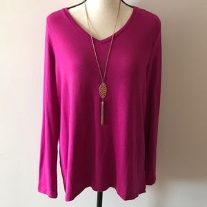 ❤️Firm $❤️Talbots Raspberry Polyester Blend