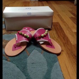 Angela Moore Fuscia Sandals