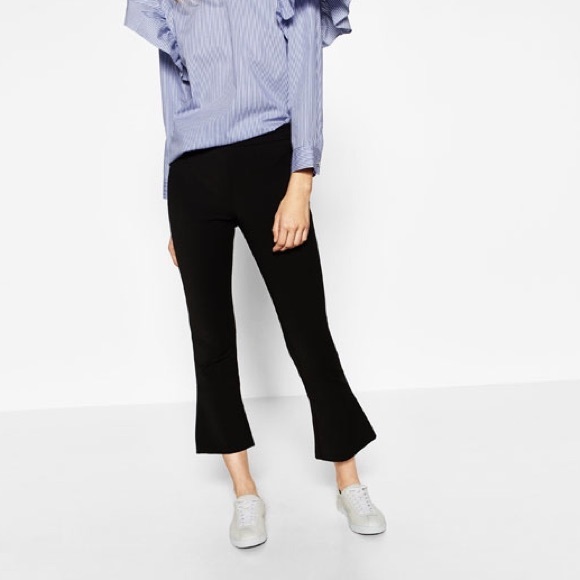 flared hem trousers