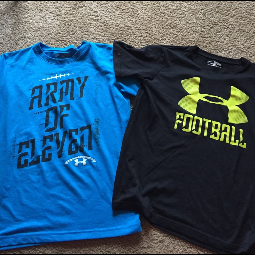 Two youth boys under amour shirts