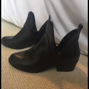 Never Worn Black Leather Booties