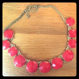 Red and gold statement necklace