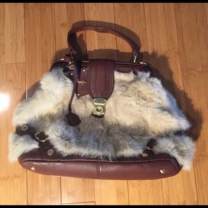 Emma Fox Rabbit Fur Handbag