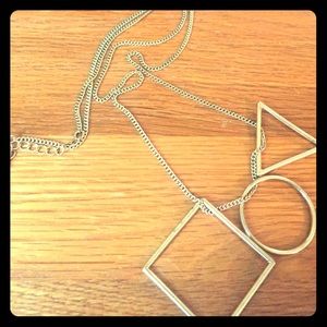 Geometric, gold necklace