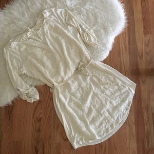 Anthropologie Cream Dress Size Medium