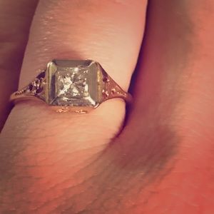 14k gold diamond ring