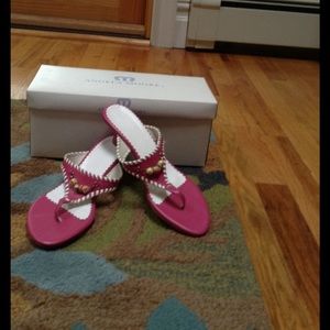 Angela Moore Fuscia Kitten Heels