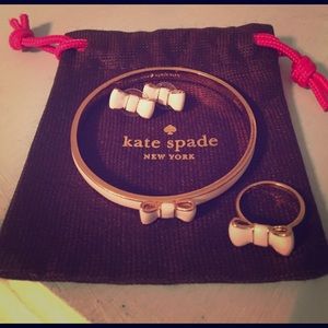 Kate Spade matching bow set jewelry