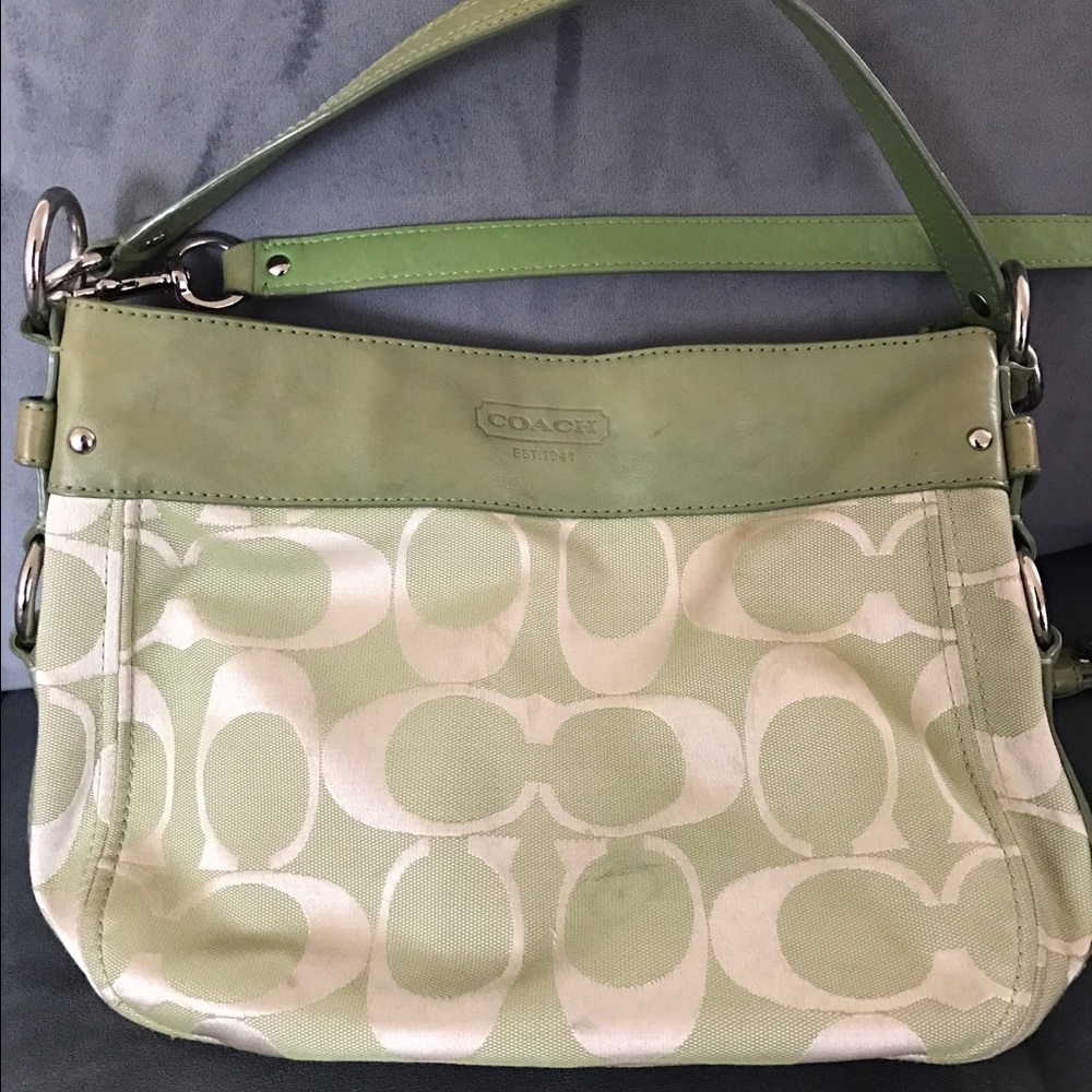 Coach Green Leather Purse