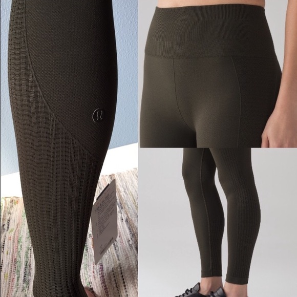 NWT♥️Lululemon Flow & Go Tight Dark Olive Leggings - Picture 4 of 5