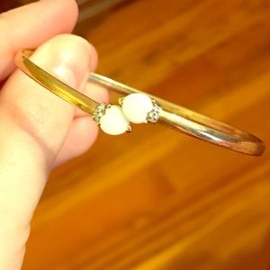 10k Opel/diamond bracelet