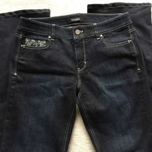 WHBM Blanc bootleg darkwash jeans Sz6R