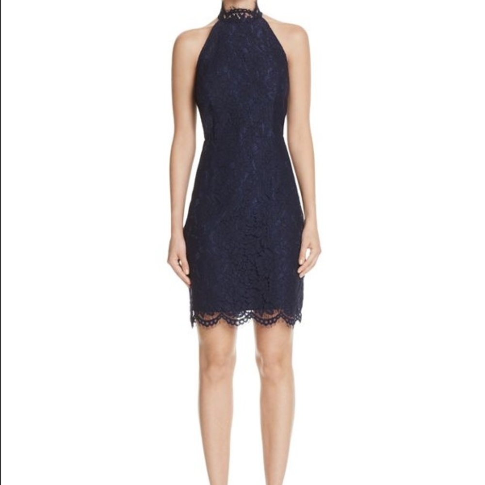 BB Dakota Cara High Neck Lace Dress