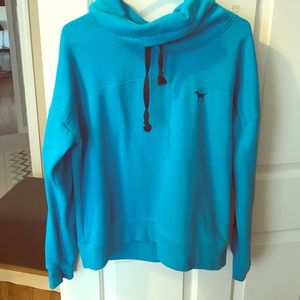 Blue VS Pink Cowl Neck Hoodie