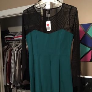 Forever 21 mesh arm dress