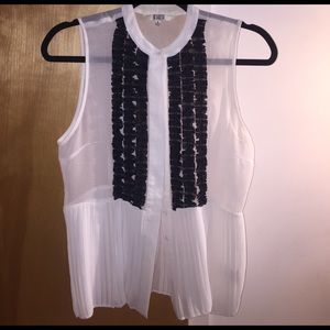 BB Dakota Ruffle Appliqué Blouse