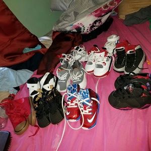 assorted baby sneakers