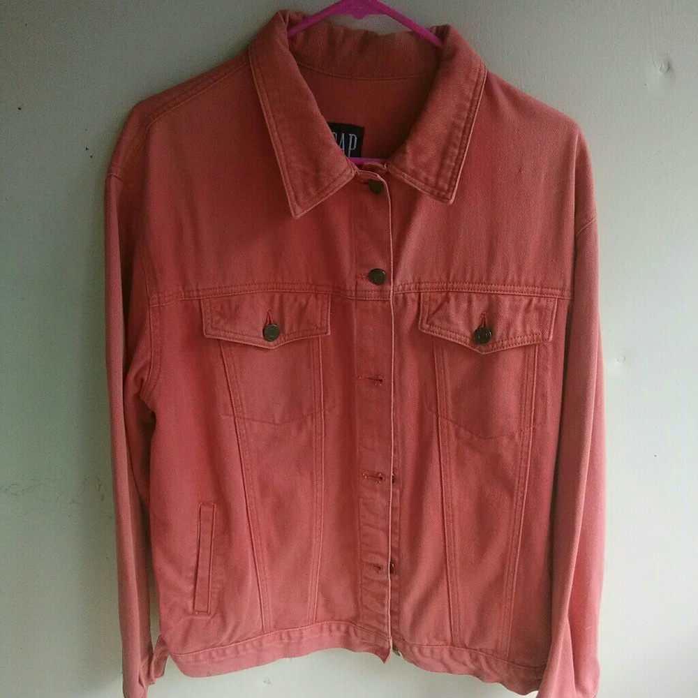 Gap Pinky Coral Jean Jacket