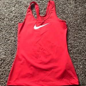 Red Nike Pro Racerback Tank