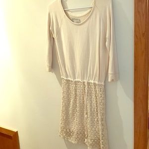 Anthropologie cream sweatshirt dress. EUC
