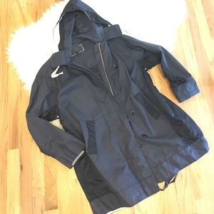 JCREW Rain Jacket Size M Navy
