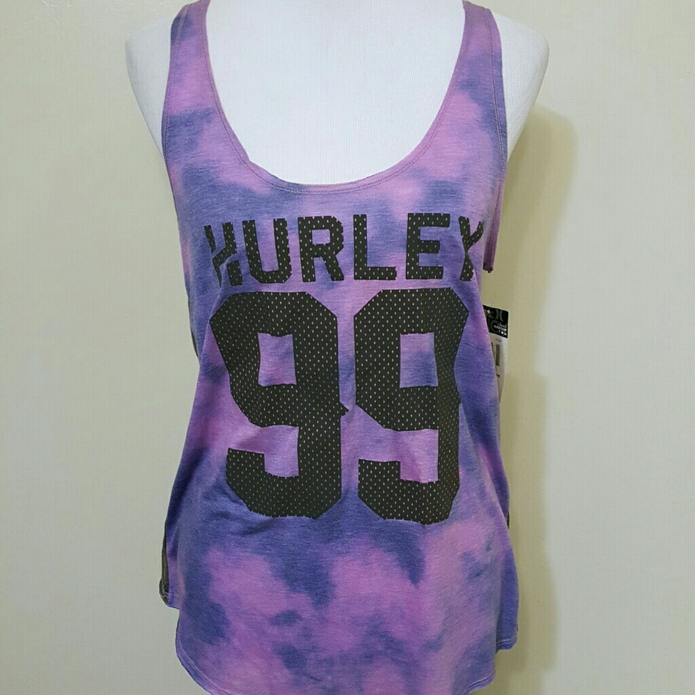 HURLEY 99cloud tank blue/purple tie dye SIZE LARGE
