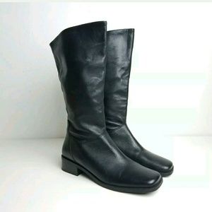 5.5 M-6m Naturalizer Black Leather Calf High Boots