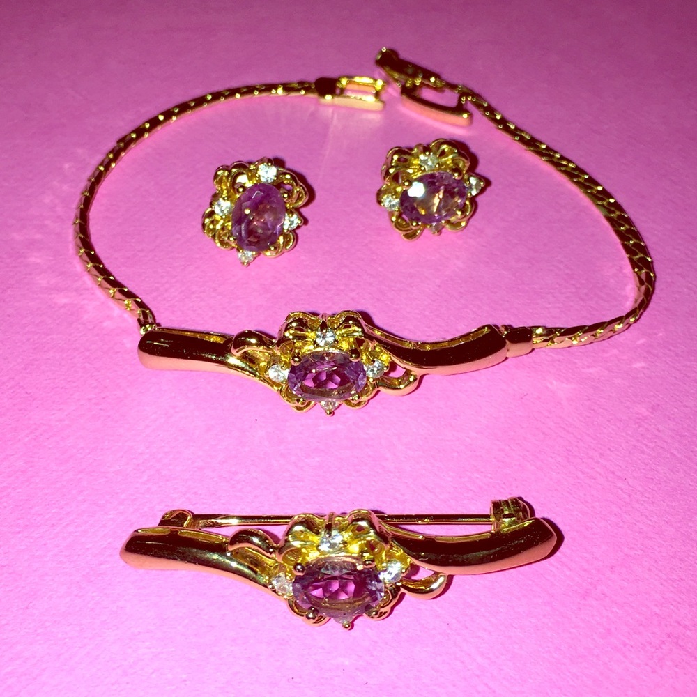 Genuine Amethyst Set