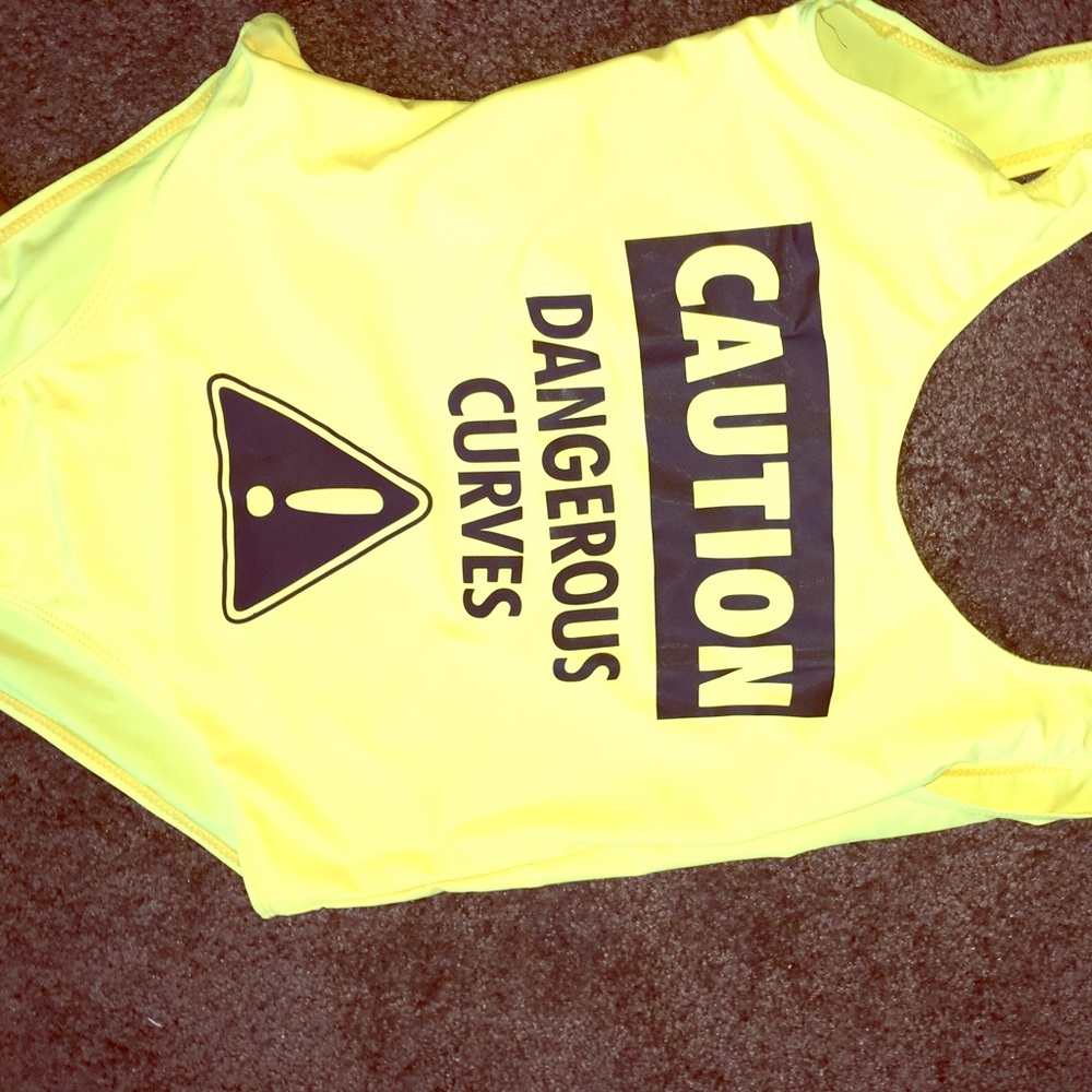 Neon Graphic bodysuit/swimsuit