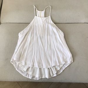 White racer back tank