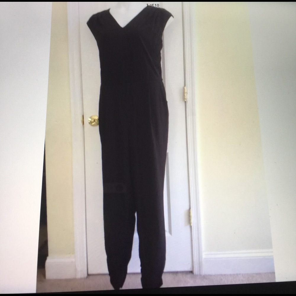 Metaphor women's lace back jumpsuit black XL USA