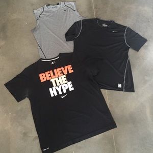3 Nike drifit XL workout shirts