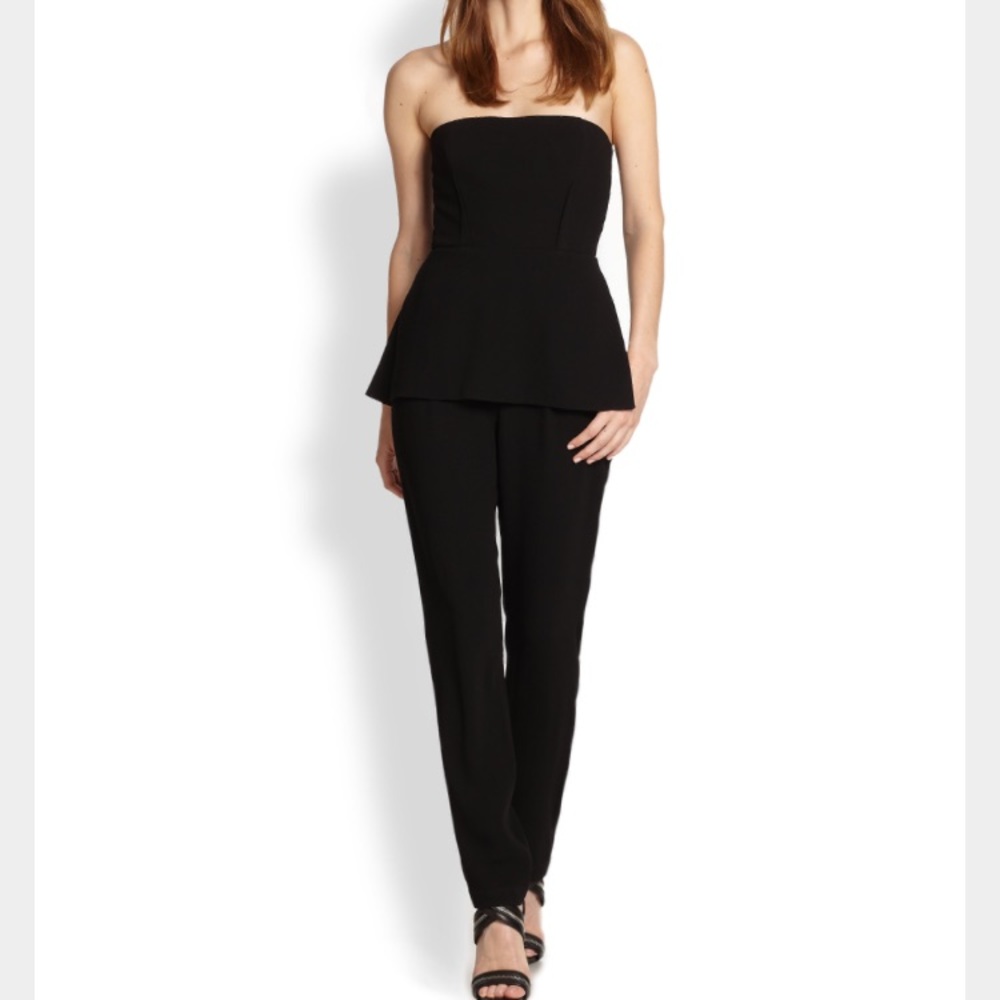 Zara Black peplum jumpsuit