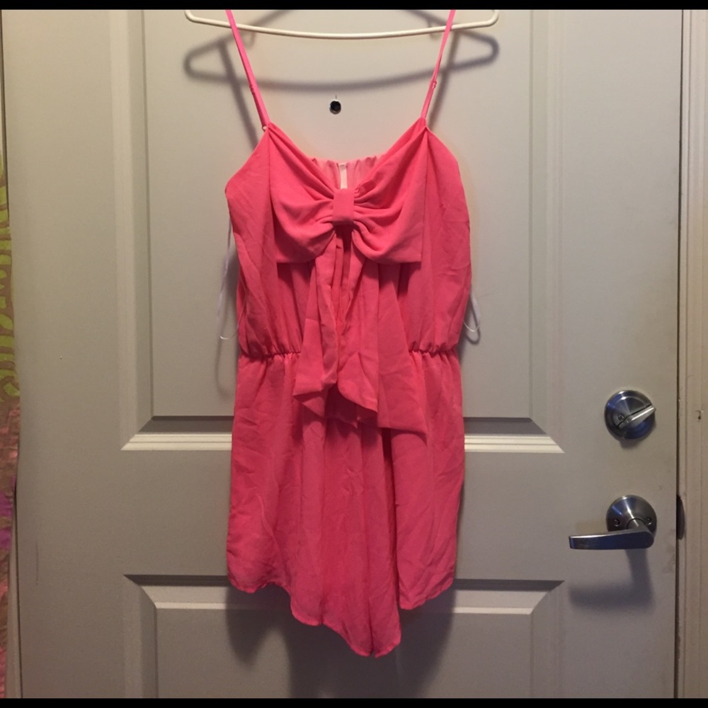 Pink Bow Romper