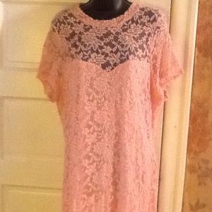 Peach Lace Dress Fashion to Figure