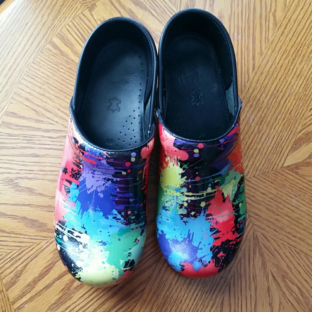 Dansko Paint Splatter Professional Clogs