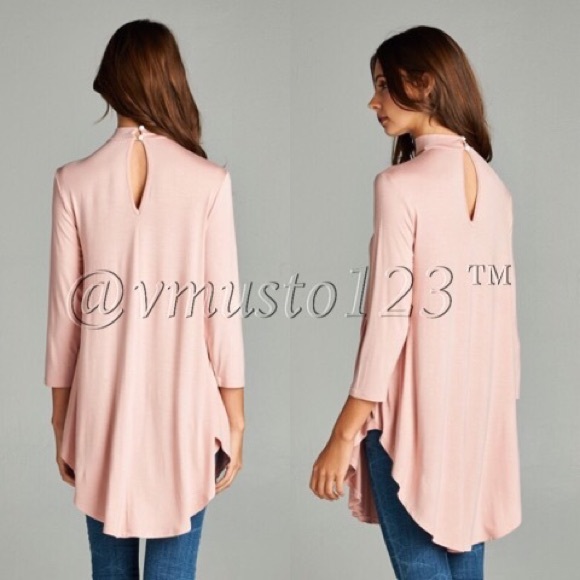 🎈SALE🎈Baby Pink Neck Wrap Tunic Top - Picture 5 of 5