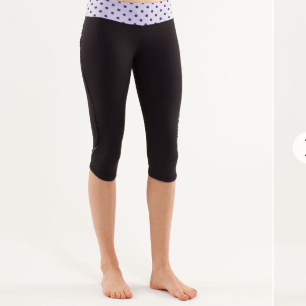 Lululemon Run Fast and Free Ruffle Crops Size 6