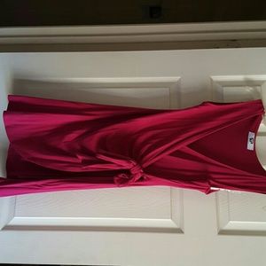 Fuschia wrap dress