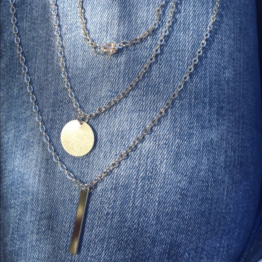 (Q1) Triple Layer Necklace - Picture 2 of 6