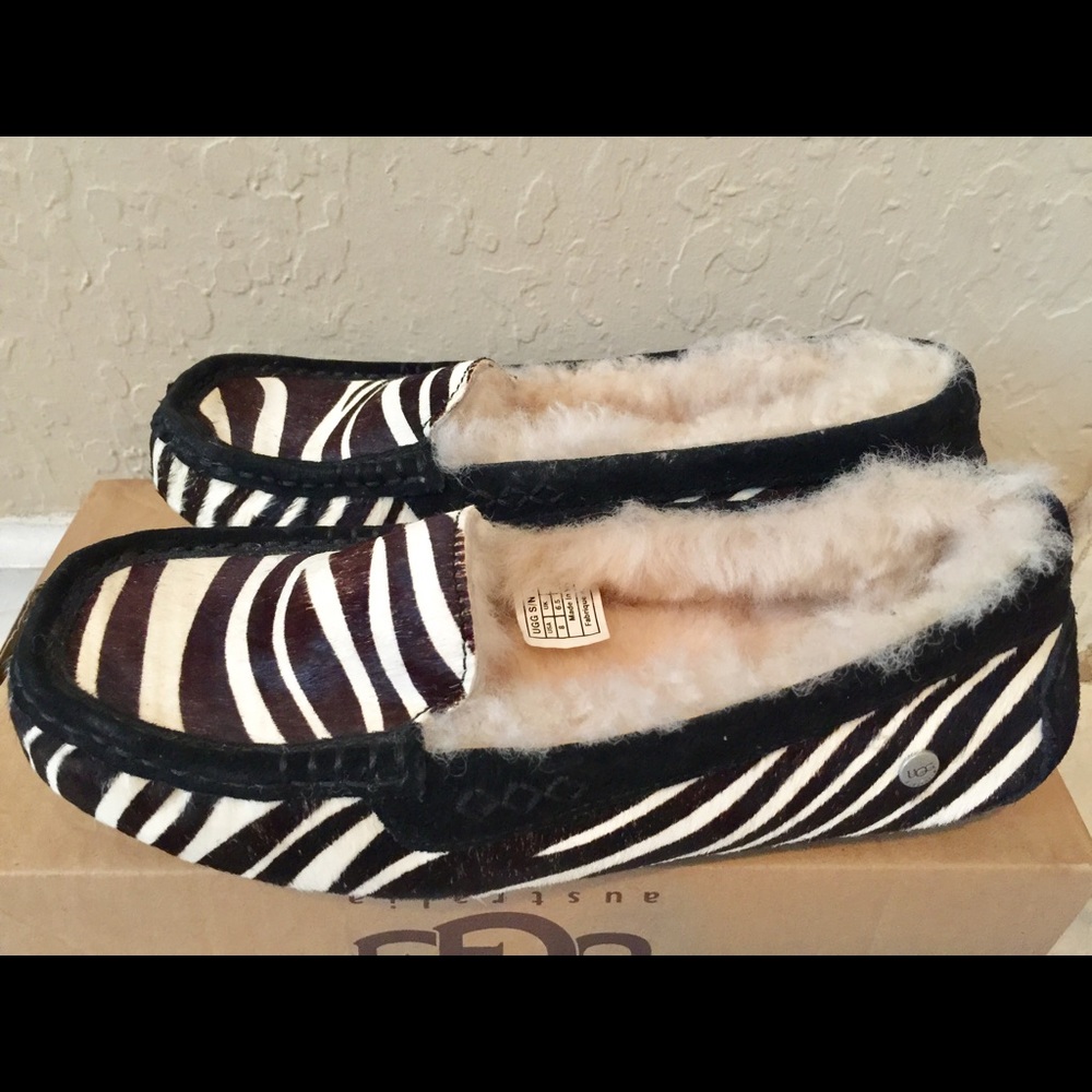 Brand New UGG,Zebra Pattern,Ladies Slipper Shoes,